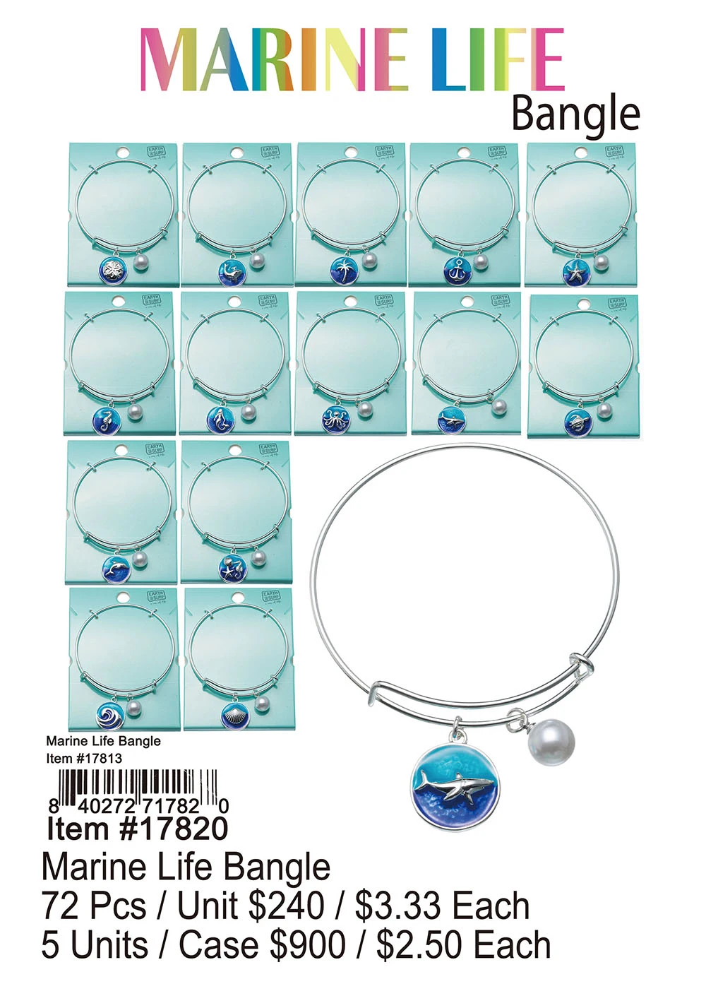 Marine Life Bangles 108 Pcs.