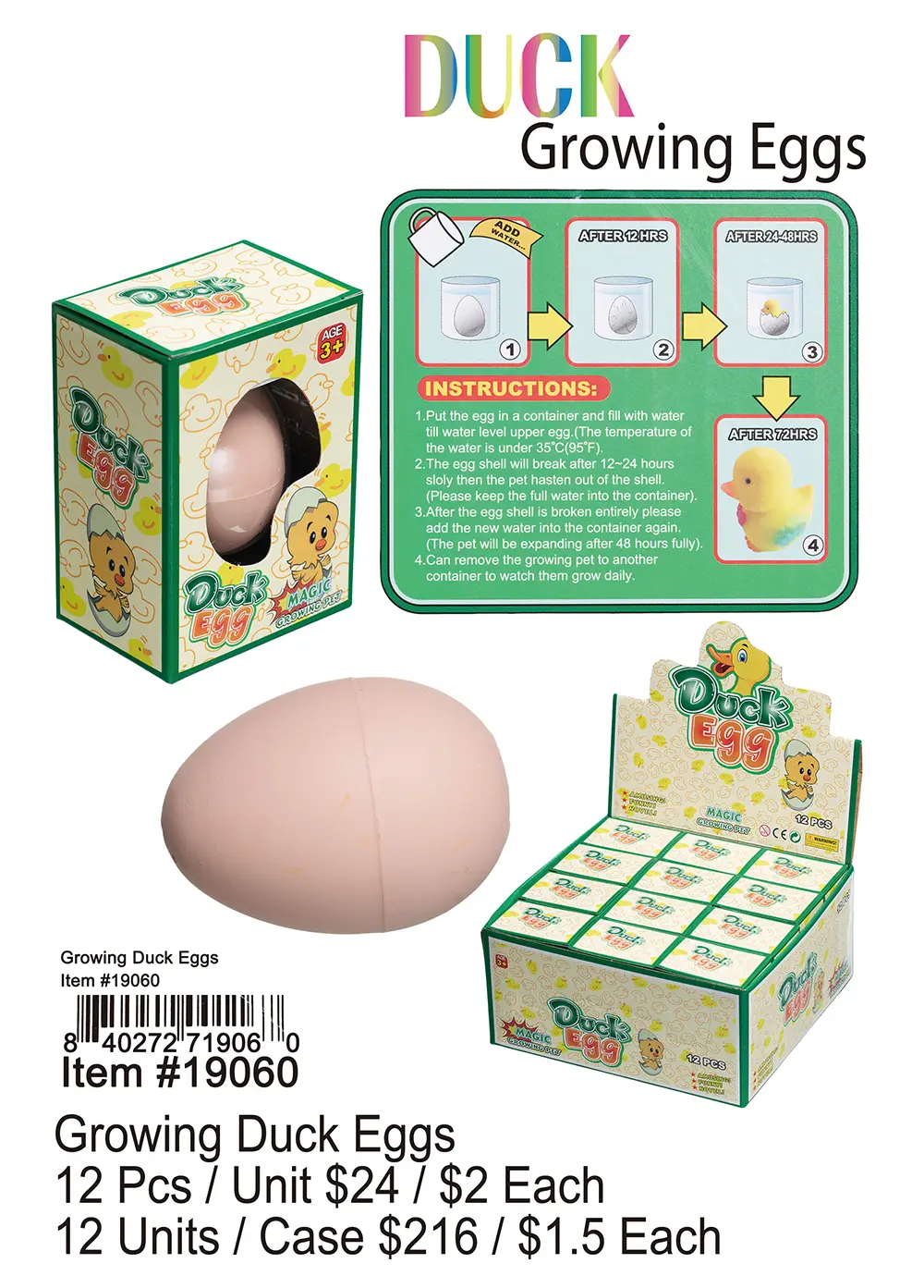 Growing Duck Egg 12 Pcs.