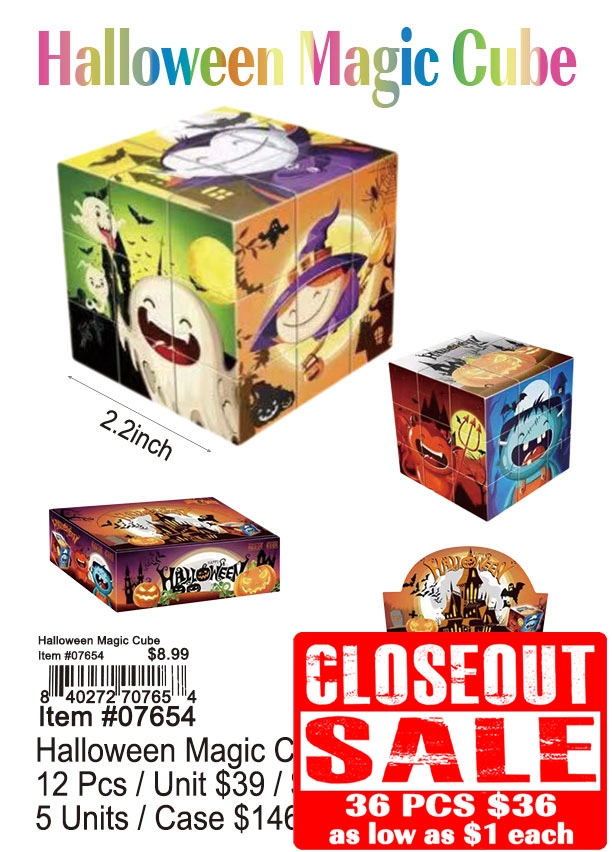 Halloween Magic Cube 36 Pcs. - Closeout