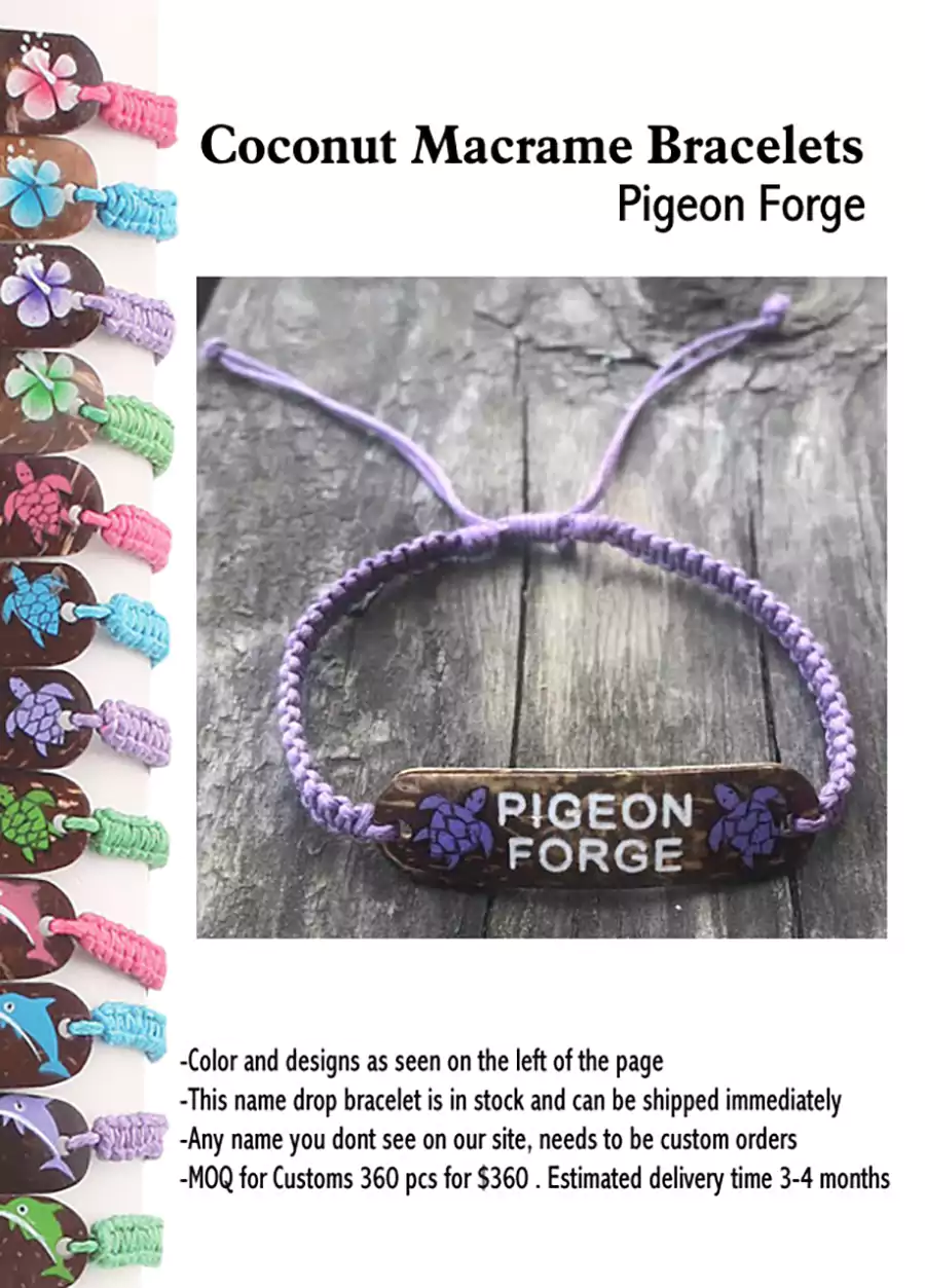 Coconut Macrame Bracelets - Pigeon Forge