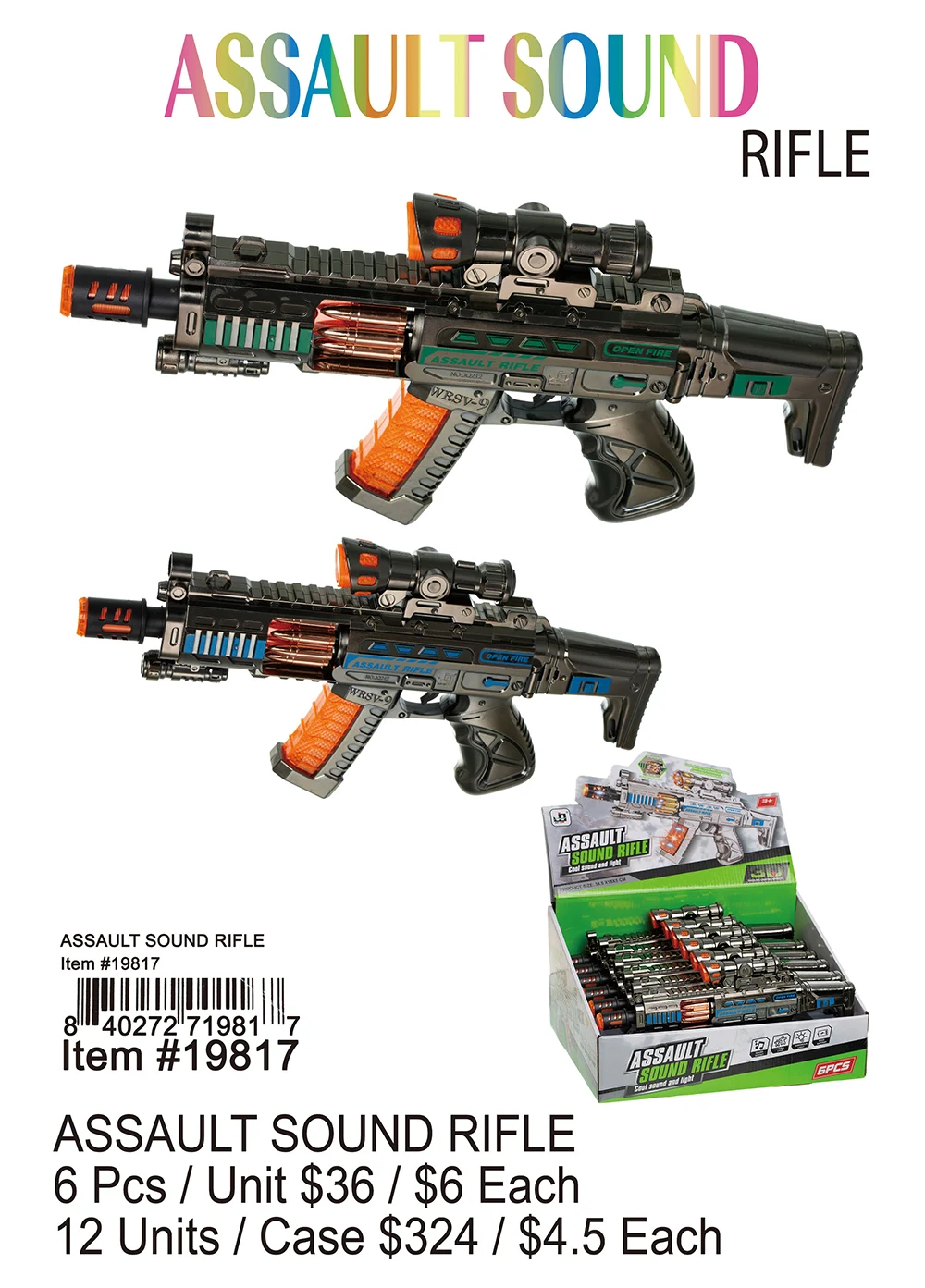 Assault Sound Rifle 6 Pcs.