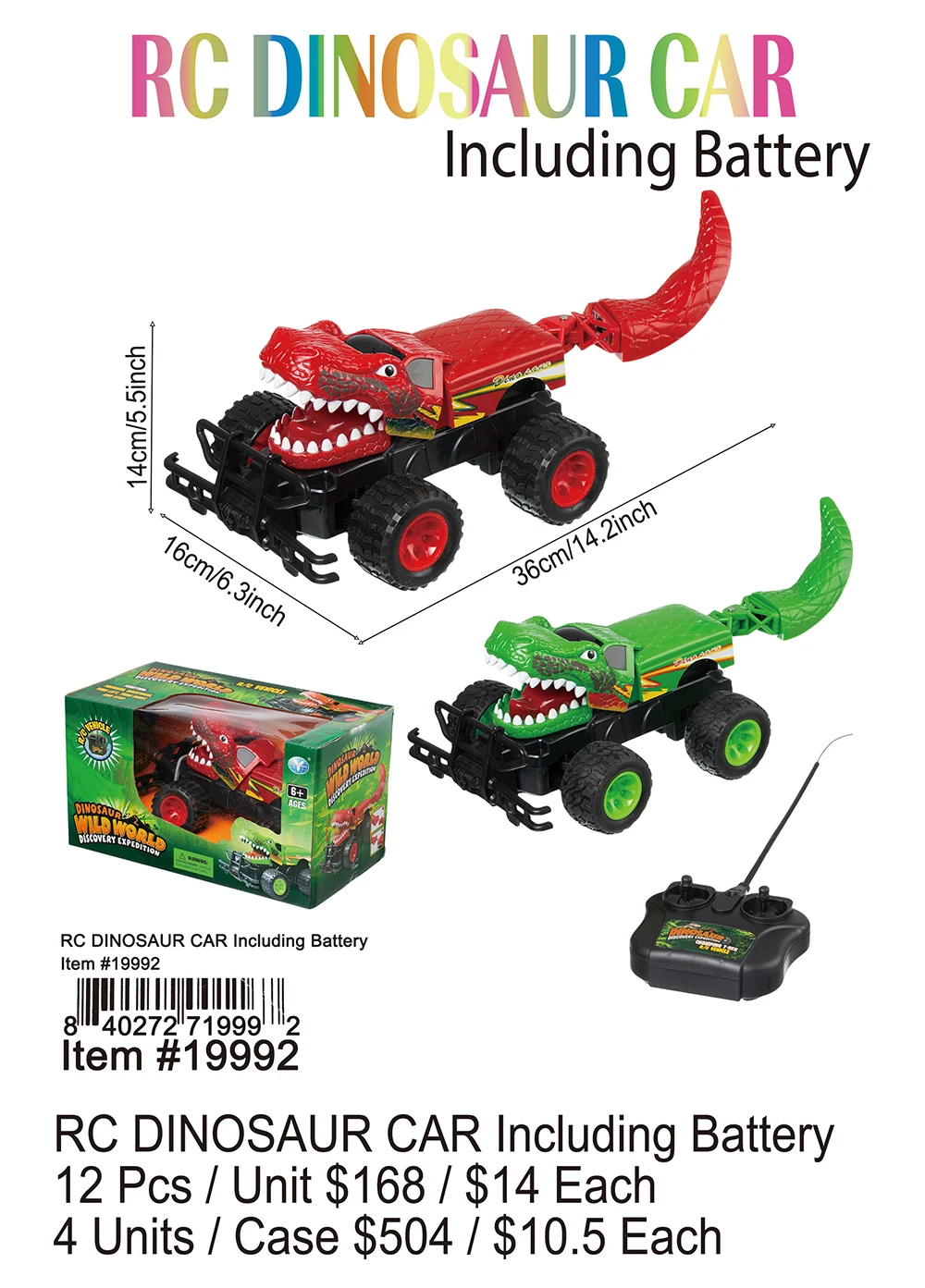 RC Dinosaur 12 Pcs.