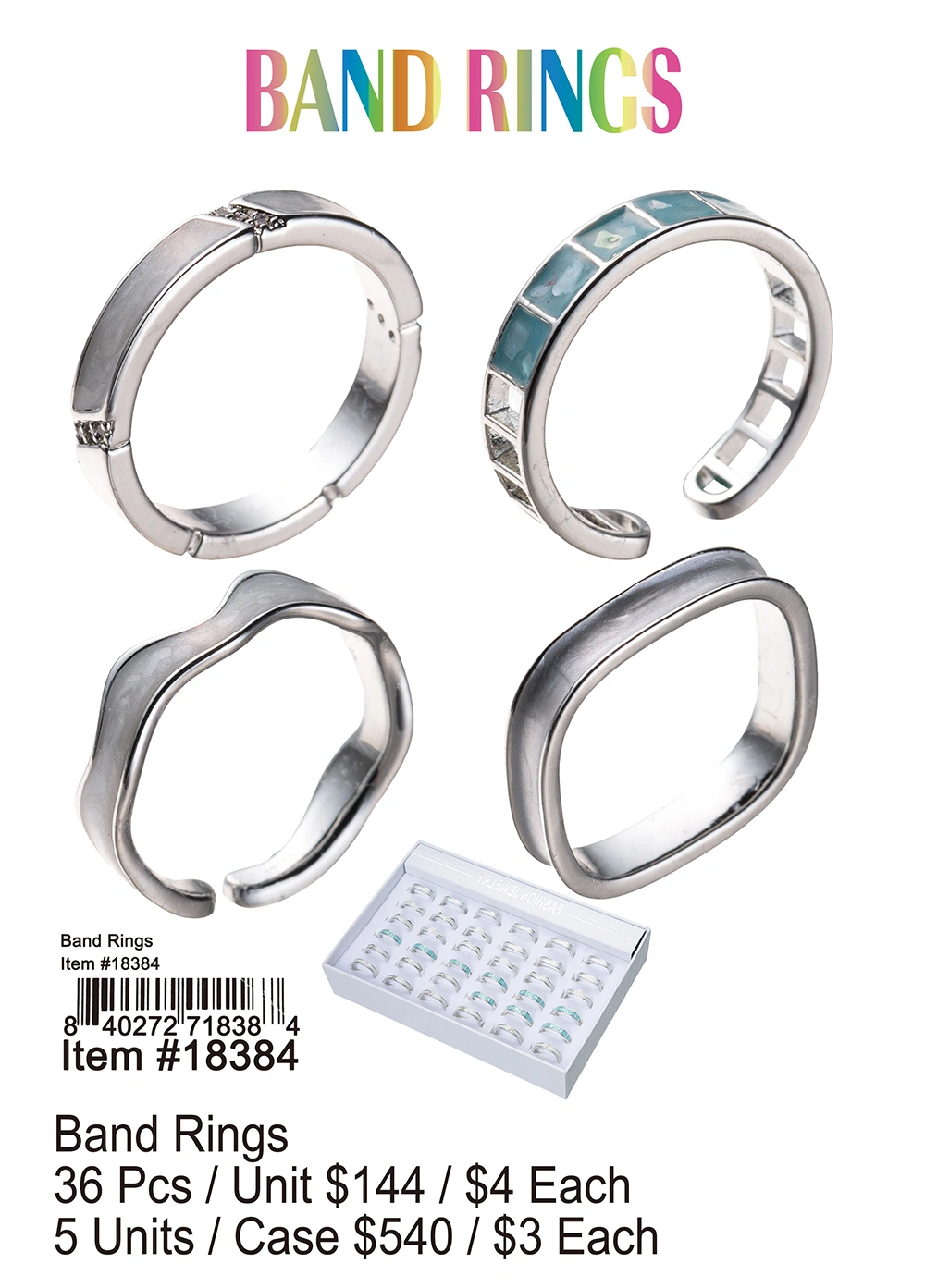 Band Rings 36 Pcs.