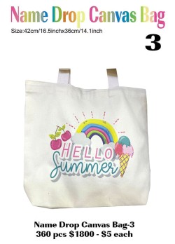 Name Drop Name Drop Canvas Bag-3 360 Pcs.