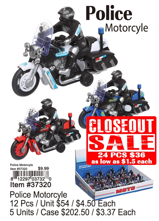 Police Motorcyle 24 Pcs. - Closeout