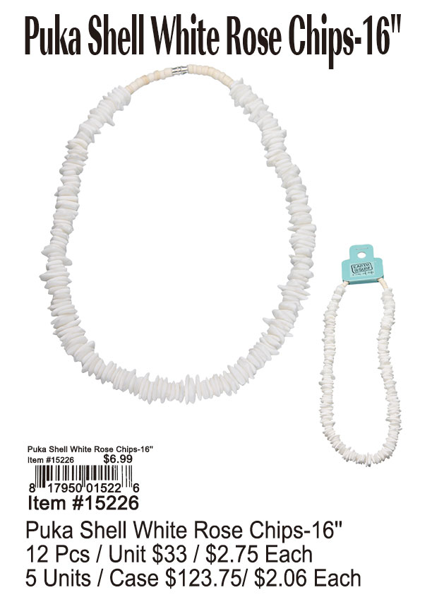 Puka Shell White Rose Chips-16